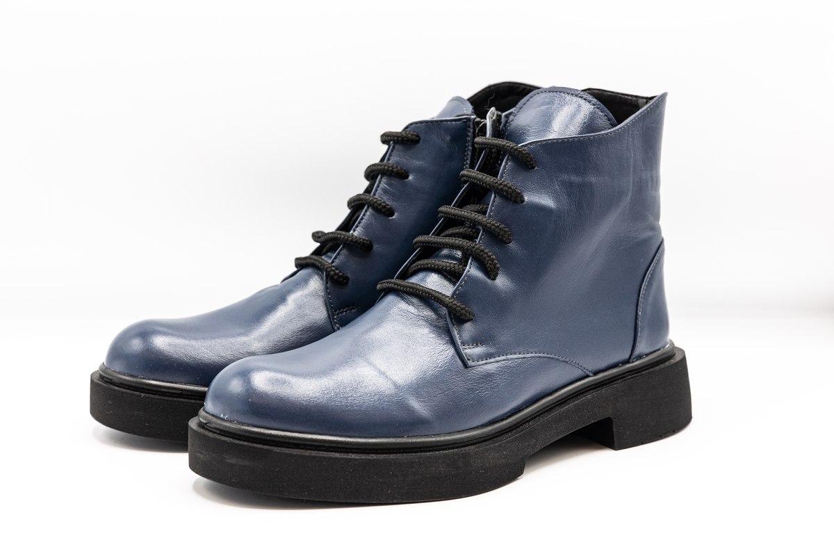 Ghete femei, piele naturala, NIK801BLU Femei